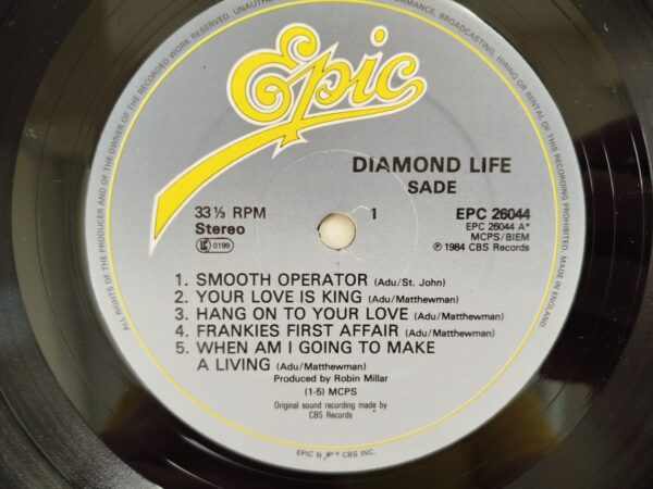 Sade ‎- Diamond Life (UK, Original) - Image 5
