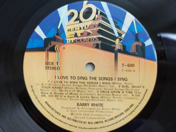 Barry White - I Love To Sing The Songs I Sing - Image 6
