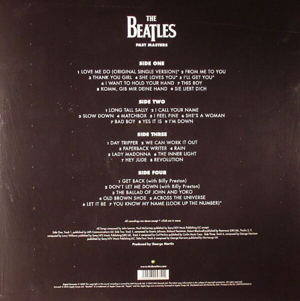 The Beatles - Past Maters (2LP, Sealed) - Image 2