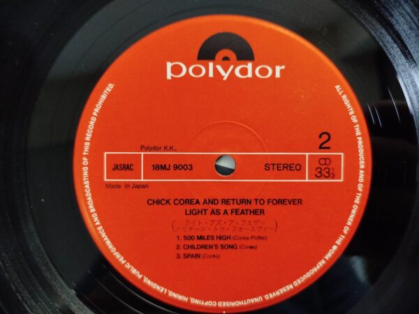 Chick Corea, Return To Forever - Light As A Feather (Japan Pressing) - Image 5