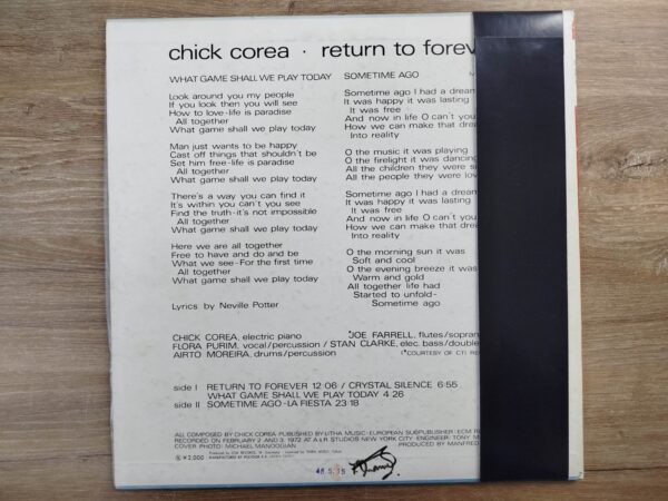 Chick Corea - Return To Forever (Japan Pressing) - Image 3