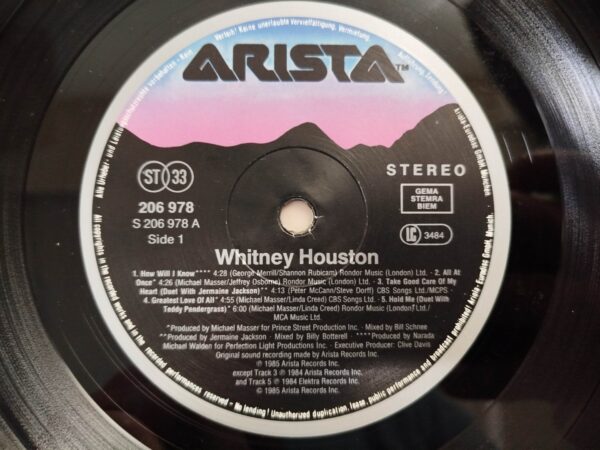 Whitney Houston ‎– Whitney Houston - Image 6