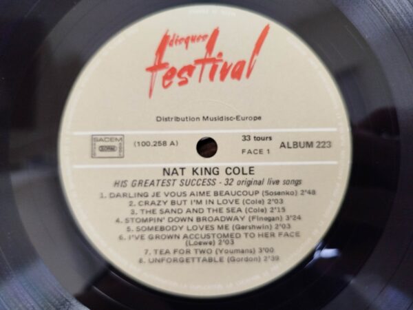 Nat King Cole - His Greatest Success 32 Live Original Songs - Image 5