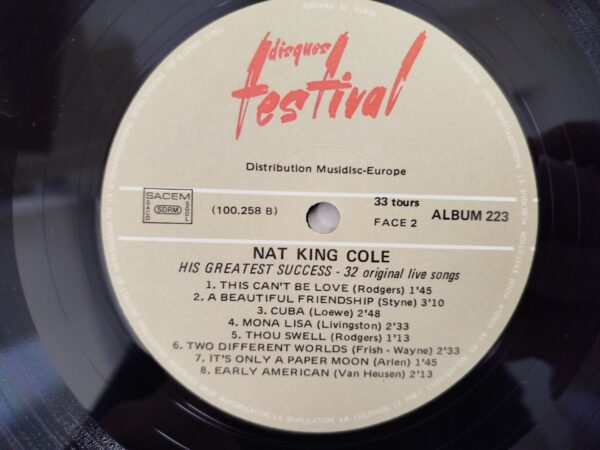 Nat King Cole - His Greatest Success 32 Live Original Songs - Image 6