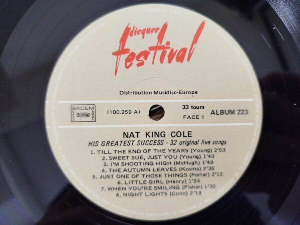 Nat King Cole - His Greatest Success 32 Live Original Songs - Image 8