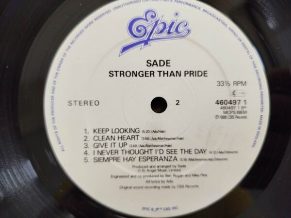 Sade - Stronger Than Pride (UK, Original) - Image 4