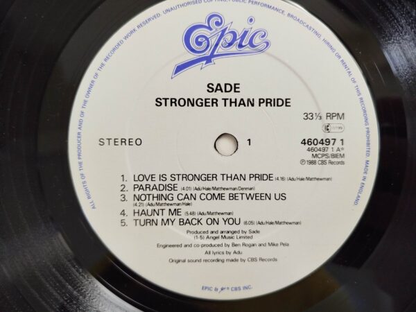 Sade - Stronger Than Pride (UK, Original) - Image 5