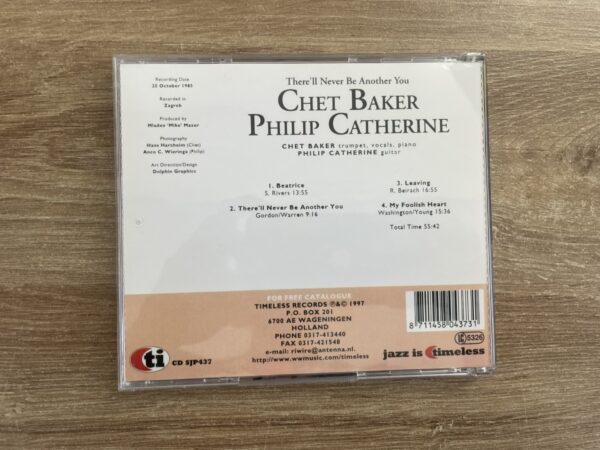 Chet Baker Duo Philip Catherine - There'll Never Be Another You (CD) - Image 3