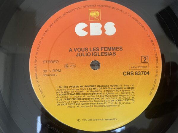 Julio Iglesias - A Vous Les Femmes - Image 6