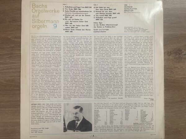 Bach - Arthur Eger An Der Großen Silbermannorgel Des Domes Zu Freiberg - Image 3