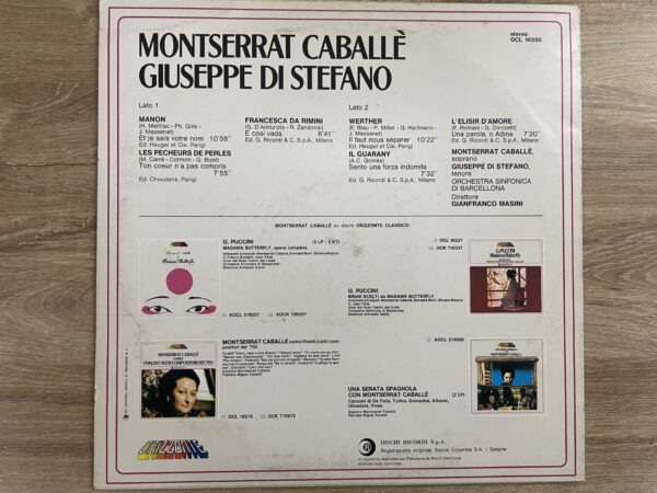 Montserrat Caballé - Giuseppe di Stefano - Celebri Duetti D'Opera - Image 3