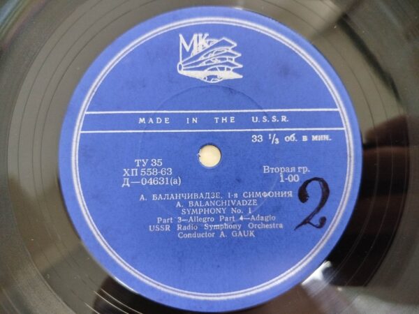 ანდრია ბალანჩივაძე - სიმფონია 1 & 2 (2LP) - Image 9