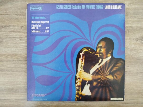 John Coltrane ‎- Selflessness Featuring My Favorite Things (JP, Impulse!) - Image 3