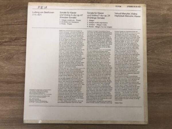 Beethoven – Violinsonaten F-dur Op. 24 (Frühlingssonate) / A-dur Op. 47 (Kreutzersonate) - Image 3