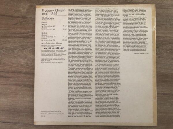 Chopin, Artur Rubinstein – Balladen - Image 3