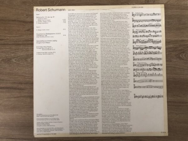 R. Schumann - Sinfonie Nr. 2 C-dur Op. 61 / Ouvertüre Zu Shakespeares ›Julius Cäsar‹ Op. 128 - Image 3