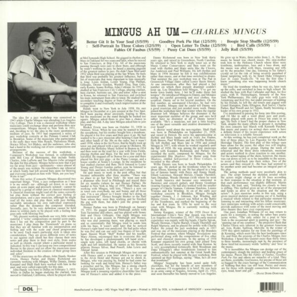 Charles Mingus - Mingus Ah Um (Sealed) - Image 2