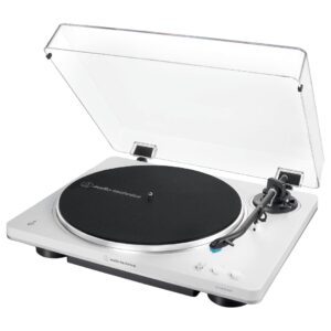 Audio-Technica - AT-LP70XBT (White/Silver) Fully Automatic Wireless Belt-Drive Turntable